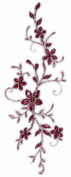 BEADED MOTIF - WINE